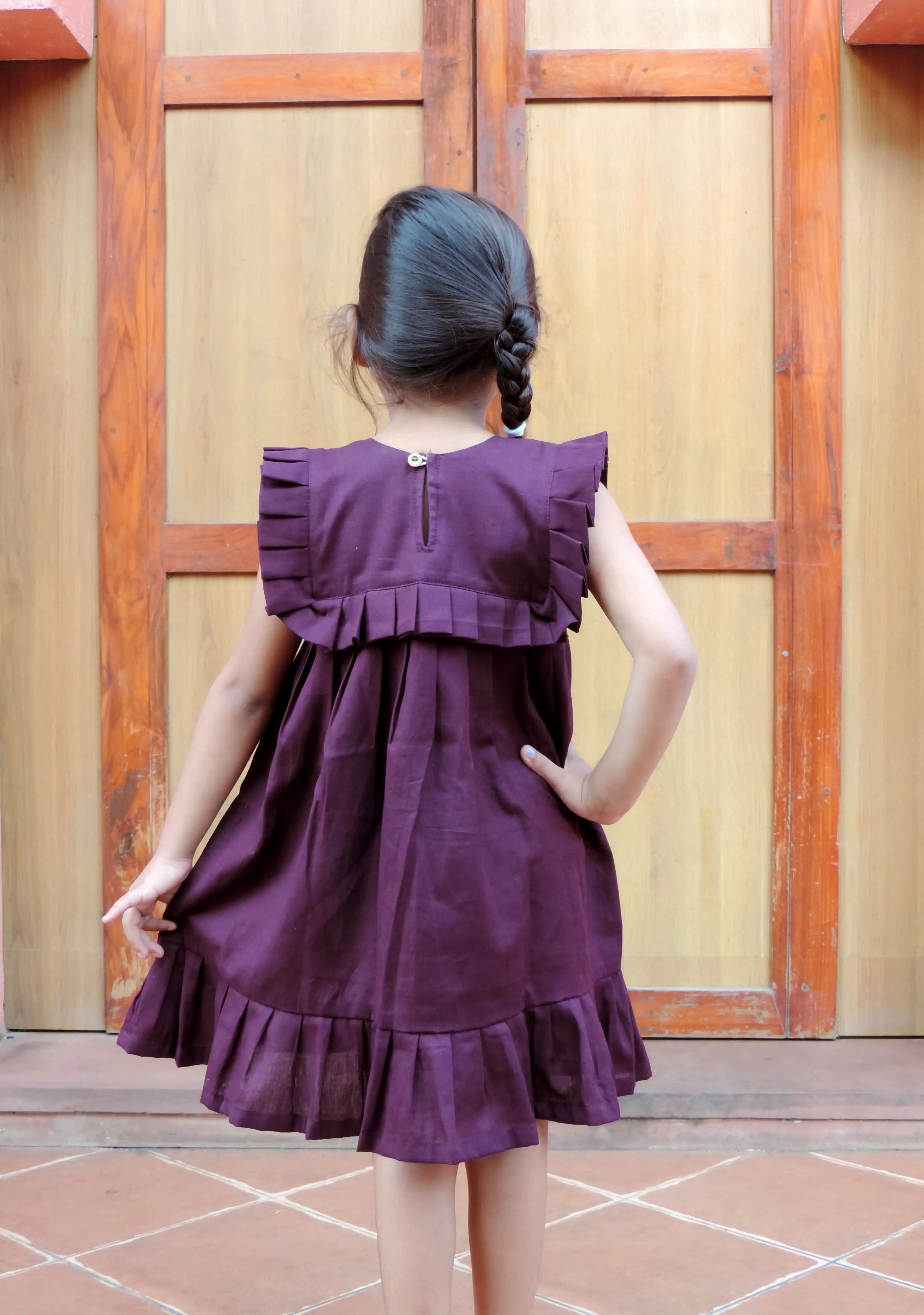 Pleated Frock - Beet