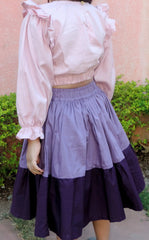 Crop Top With Two Layer Skirt Pair